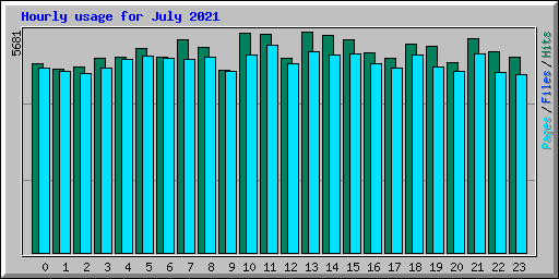 Hourly usage for July 2021